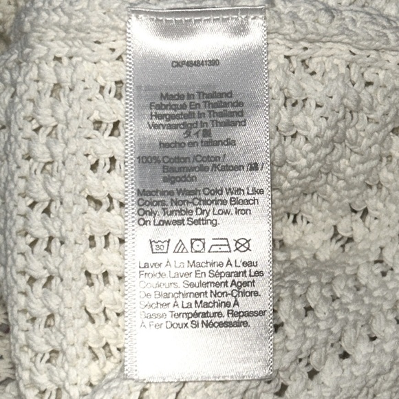 NWT Madewell Crochet-Knit Crewneck Sweater Tank in Bright Ivory size XS - Picture 7 of 10